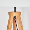 Flemming Lámpara de pie Madera oscura, Negro, 1 luz