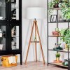 Flemming Lámpara de pie Madera oscura, Negro, 1 luz