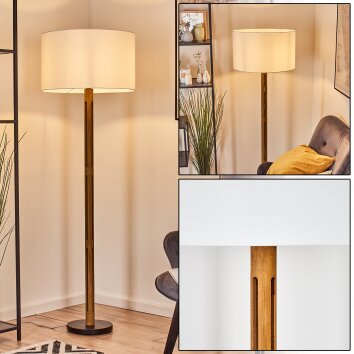 Flemming Lámpara de pie Marrón, Crudo, Negro, 1 luz Flemming Lámpara de pie Marrón, Crudo, Negro, 1 luz