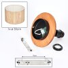 Bongal Plafones Crudo, Negro, 1 luz