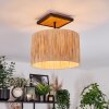 Granja Plafones Crudo, Negro, 1 luz