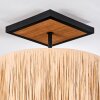 Granja Plafones Crudo, Negro, 1 luz