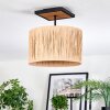 Granja Plafones Crudo, Negro, 1 luz