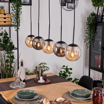 Gastor Lámparas suspendidas, Luminarias esféricas, Lámparas colgantes Colores ámbar, Ahumado, 5 luces