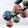 Chehalis Plafones, Luminarias esféricas Azul, Verde, Color cobre, 10 luces
