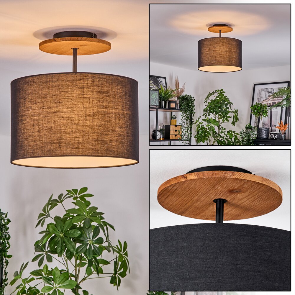 Bassagoda Plafones Crudo, Negro, 1 luz main product photo