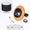 Bassagoda Plafones Crudo, Negro, 1 luz