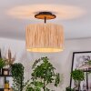 Granja Plafones Crudo, Negro, 1 luz