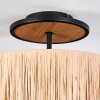 Granja Plafones Crudo, Negro, 1 luz