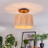 Granja Plafones Crudo, Negro, 1 luz