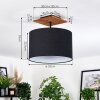 Bassagoda Plafones Crudo, Negro, 1 luz