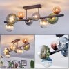 Chehalis Plafones, Luminarias esféricas Azul, Verde, Transparente, Color cobre, 8 luces