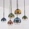 Koyoto Lámparas suspendidas, Luminarias esféricas, Lámparas colgantes Azul, dorado, Verde, Transparente, Color cobre, 6 luces