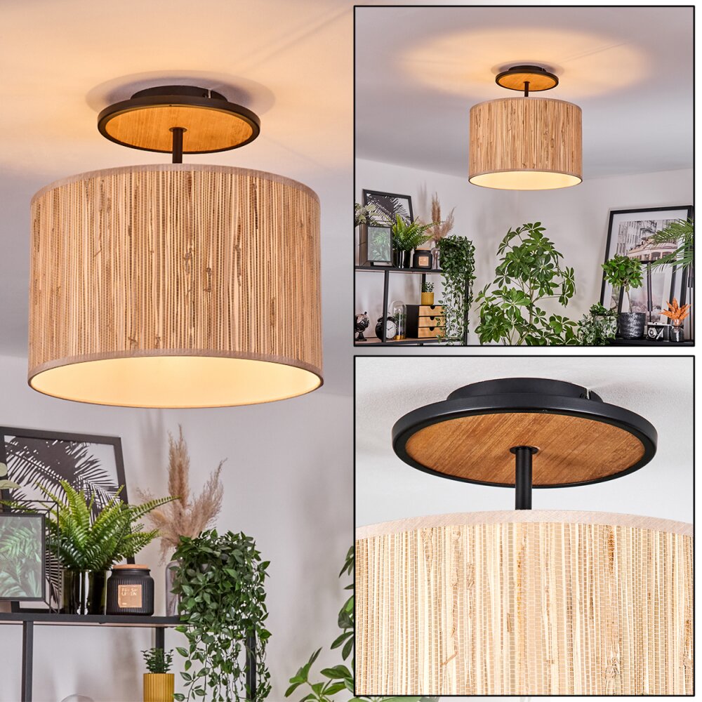 Bongal Plafones Crudo, Negro, 1 luz main product photo