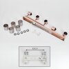 Nelar Plafones, Spot techo Bronce, Cromo, 5 luces