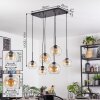 Koyoto Lámparas suspendidas, Luminarias esféricas, Lámparas colgantes Colores ámbar, Transparente, 6 luces