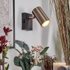 Javel Apliques, Spot de pared Latón antiguo, Negro, 1 luz
