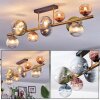 Chehalis Plafones, Luminarias esféricas dorado, Negro, 10 luces
