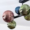 Chehalis Plafones, Luminarias esféricas Azul, Verde, Color cobre, 8 luces