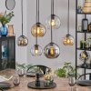 Koyoto Lámparas suspendidas, Luminarias esféricas, Lámparas colgantes Colores ámbar, Cromo, Transparente, Ahumado, 6 luces