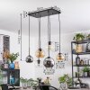 Koyoto Lámparas suspendidas, Luminarias esféricas, Lámparas colgantes Colores ámbar, Cromo, Transparente, Ahumado, 6 luces