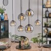 Koyoto Lámparas suspendidas, Luminarias esféricas, Lámparas colgantes Transparente, Ahumado, 6 luces