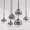Koyoto Lámparas suspendidas, Luminarias esféricas, Lámparas colgantes Transparente, Ahumado, 6 luces