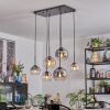 Koyoto Lámparas suspendidas, Luminarias esféricas, Lámparas colgantes Colores ámbar, Transparente, Ahumado, 6 luces