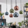 Koyoto Lámparas suspendidas, Luminarias esféricas, Lámparas colgantes Azul, Verde, Color cobre, 6 luces