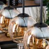 Koyoto Lámparas suspendidas, Luminarias esféricas, Lámparas colgantes Crudo, Negro, 5 luces