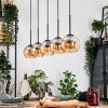 Koyoto Lámparas suspendidas, Luminarias esféricas, Lámparas colgantes Crudo, Negro, 5 luces