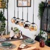 Koyoto Lámparas suspendidas, Luminarias esféricas, Lámparas colgantes Crudo, Negro, 5 luces