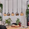Koyoto Lámparas suspendidas, Luminarias esféricas, Lámparas colgantes Crudo, Negro, 5 luces