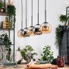 Koyoto Lámparas suspendidas, Luminarias esféricas, Lámparas colgantes Crudo, Negro, 5 luces