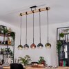 Koyoto Lámparas suspendidas, Luminarias esféricas, Lámparas colgantes Crudo, Negro, 5 luces