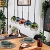 Koyoto Lámparas suspendidas, Luminarias esféricas, Lámparas colgantes Crudo, Negro, 5 luces