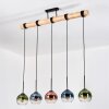 Koyoto Lámparas suspendidas, Luminarias esféricas, Lámparas colgantes Crudo, Negro, 5 luces