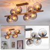 Koyoto Plafones, Luminarias esféricas dorado, Negro, 8 luces