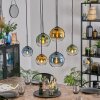 Koyoto Lámparas suspendidas, Luminarias esféricas, Lámparas colgantes Azul, dorado, Verde, Transparente, 6 luces