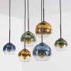 Koyoto Lámparas suspendidas, Luminarias esféricas, Lámparas colgantes Azul, dorado, Verde, Transparente, 6 luces
