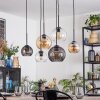Koyoto Lámparas suspendidas, Luminarias esféricas, Lámparas colgantes Colores ámbar, Transparente, Ahumado, 6 luces