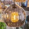 Koyoto Lámparas suspendidas, Luminarias esféricas, Lámparas colgantes Colores ámbar, Transparente, Ahumado, 6 luces