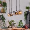 Koyoto Lámparas suspendidas, Luminarias esféricas, Lámparas colgantes Crudo, Negro, 5 luces