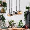 Koyoto Lámparas suspendidas, Luminarias esféricas, Lámparas colgantes Crudo, Negro, 5 luces