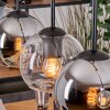Koyoto Lámparas suspendidas, Luminarias esféricas, Lámparas colgantes Crudo, Negro, 5 luces