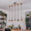 Koyoto Lámparas suspendidas, Luminarias esféricas, Lámparas colgantes Crudo, Negro, 5 luces