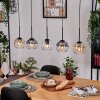 Koyoto Lámparas suspendidas, Luminarias esféricas, Lámparas colgantes Crudo, Negro, 5 luces