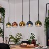 Koyoto Lámparas suspendidas, Luminarias esféricas, Lámparas colgantes Crudo, Negro, 5 luces