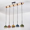 Koyoto Lámparas suspendidas, Luminarias esféricas, Lámparas colgantes Crudo, Negro, 5 luces