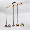 Koyoto Lámparas suspendidas, Luminarias esféricas, Lámparas colgantes Crudo, Negro, 5 luces